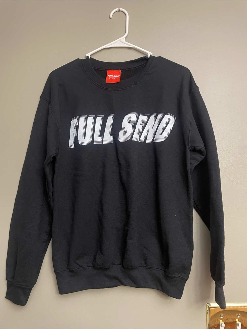 Nelk Boys Full Send Exclusive Men’s Black Crewneck Sweatshirt - Bold Front Log
